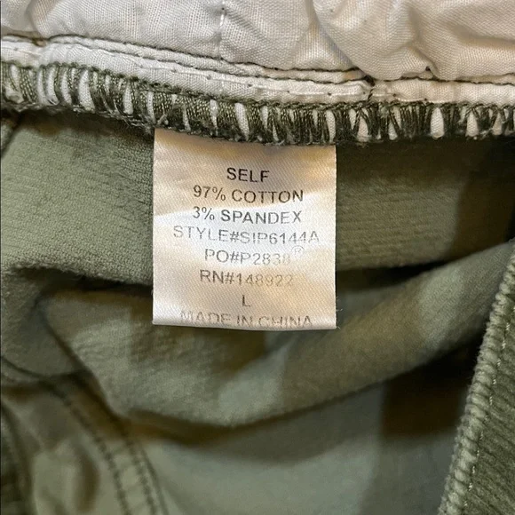 Saints & Hearts Green Extreme Flare Corduroy Pants Large L Distressed Hem EUC - Picture 9 of 13